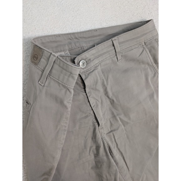 AG Adriano Goldschmied Lux Khaki Tailored Trouser Chino Pants Mens 33x34 Stretch - Picture 1 of 9